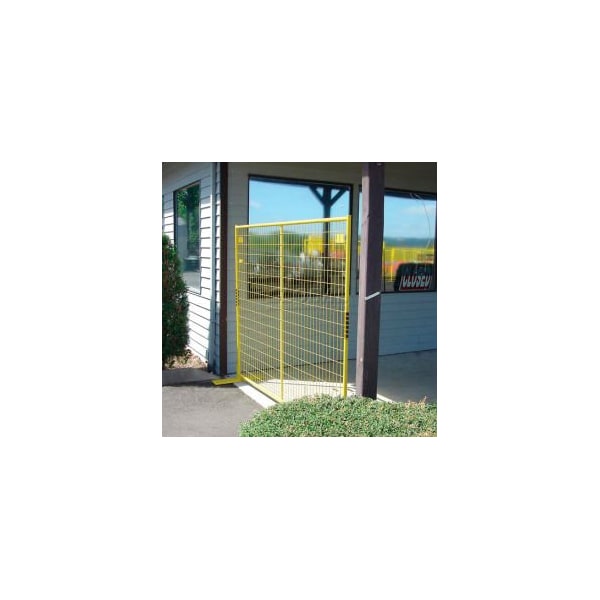Jewett Cameron Companies Perimeter Patrol Welded Wire Yellow Powder Coat Fence - 7'6"Wx6'H 4 Panel Kit RF 10006-4 - main